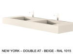 Plan vasque Design, sur mesure, Largeur 120 à 200 cm x Profondeur 40 à 60 cm, résine minérale de couleurs ACRYSTONE® Finition lisse, Livraison Offerte et Rapide.